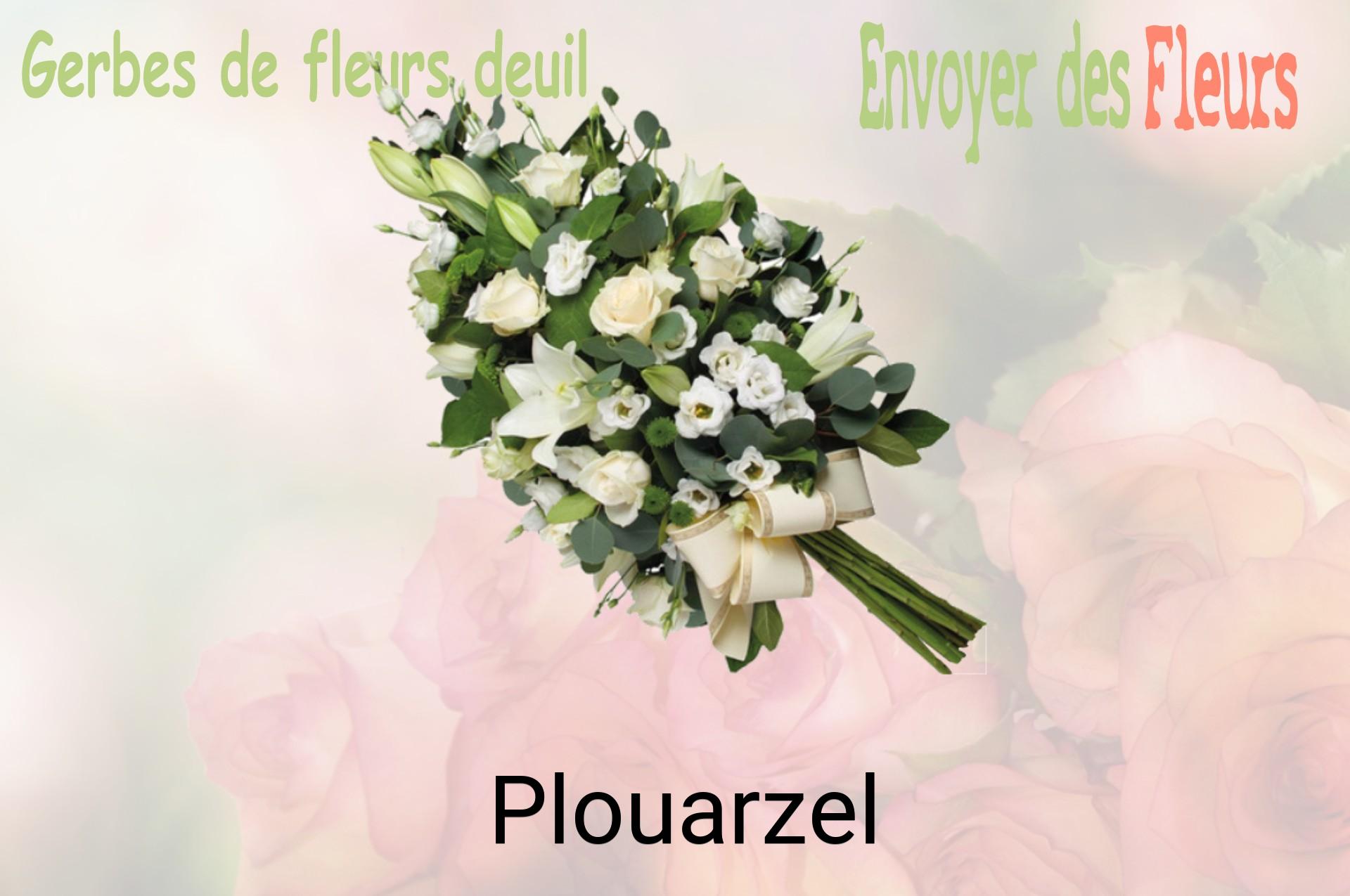 Gerbe de fleurs de deuil livrée à Plouarzel
